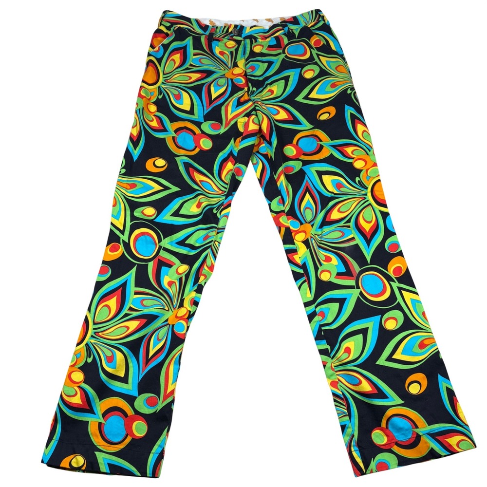 Loudmouth Golf Pants Mens 32x32 Peacock Shagadelic Psychedelic Retro VTG Style